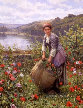 The grass cutter countrywoman Daniel Ridgway Knight Oil Paintings